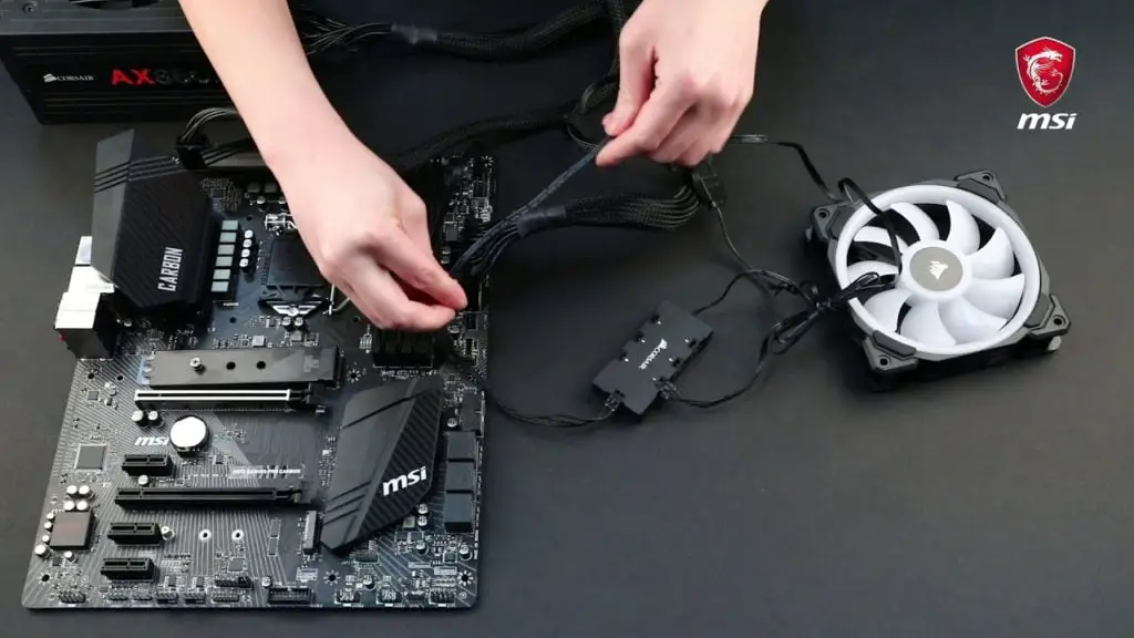 How to plug-in fans to the motherboard?