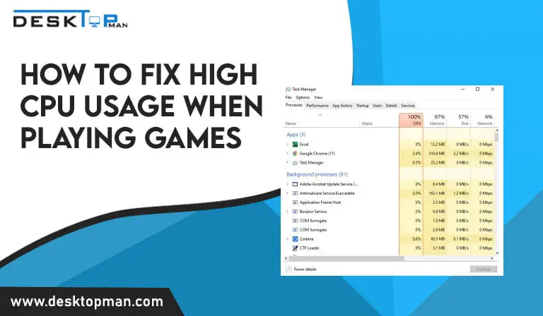 how to fix high cpu usage when playing games