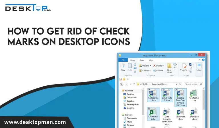 how to get rid of check marks on desktop icons