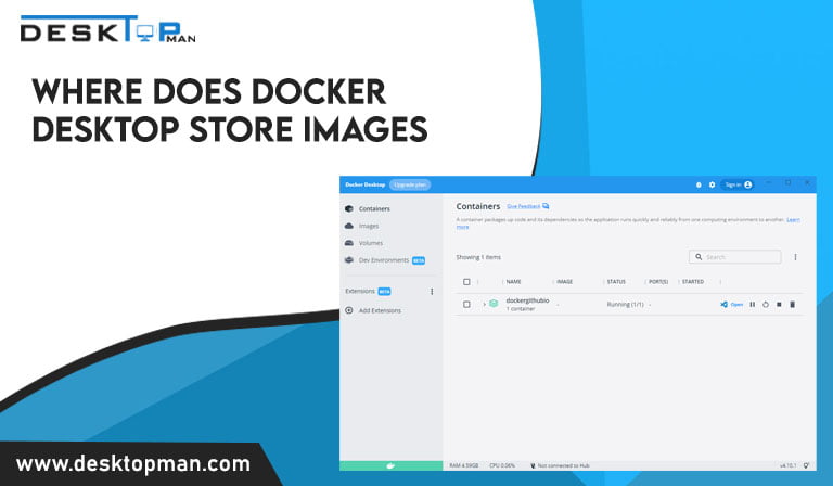 where does docker desktop store images