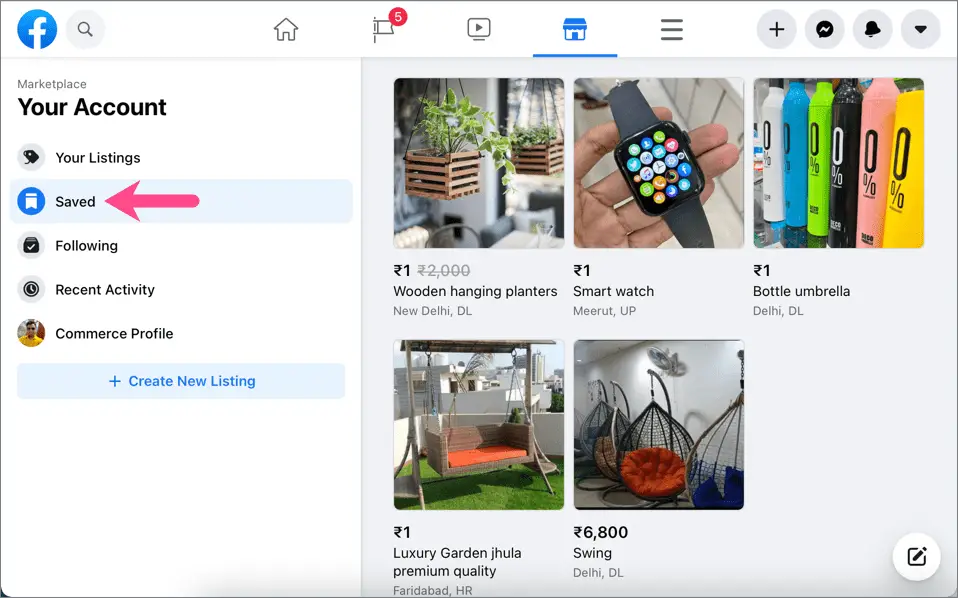 How To Delete Saved Things On The Facebook Marketplace?